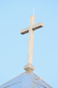 The cross on top of our bell tower